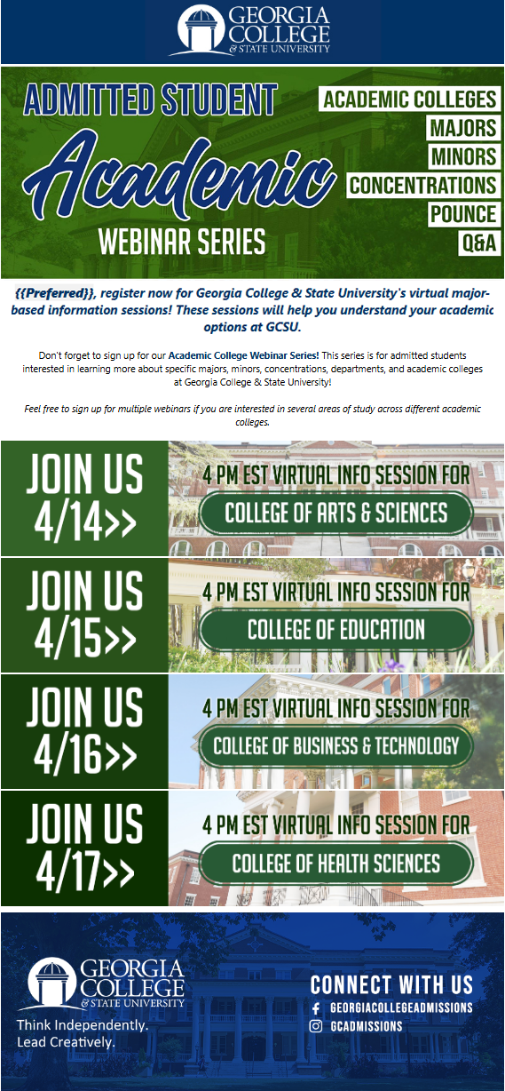 Webinar Series email campaign